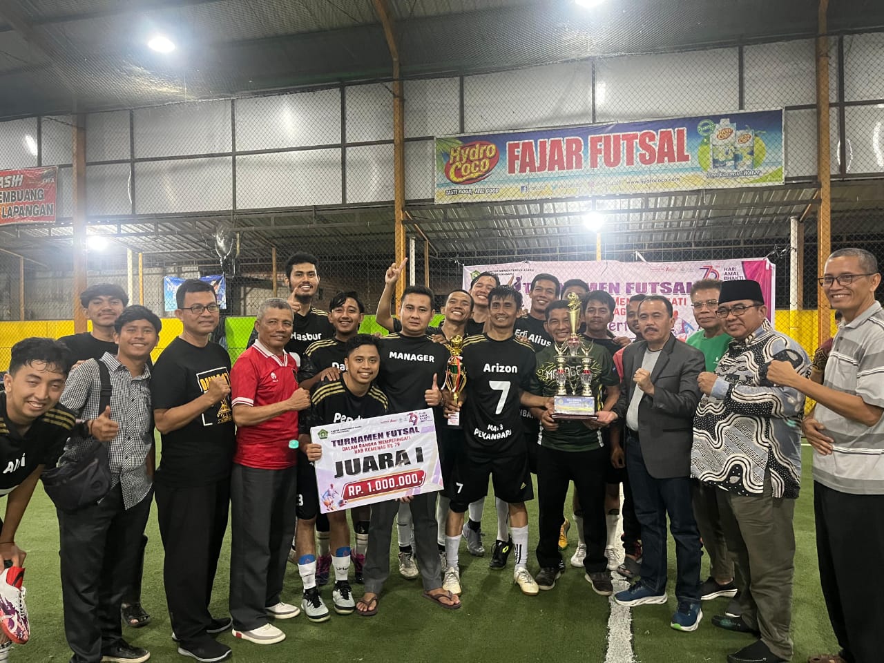 MAN 3 Kota Pekanbaru Juarai Lomba Futsal HAB Kemenang Ke-79