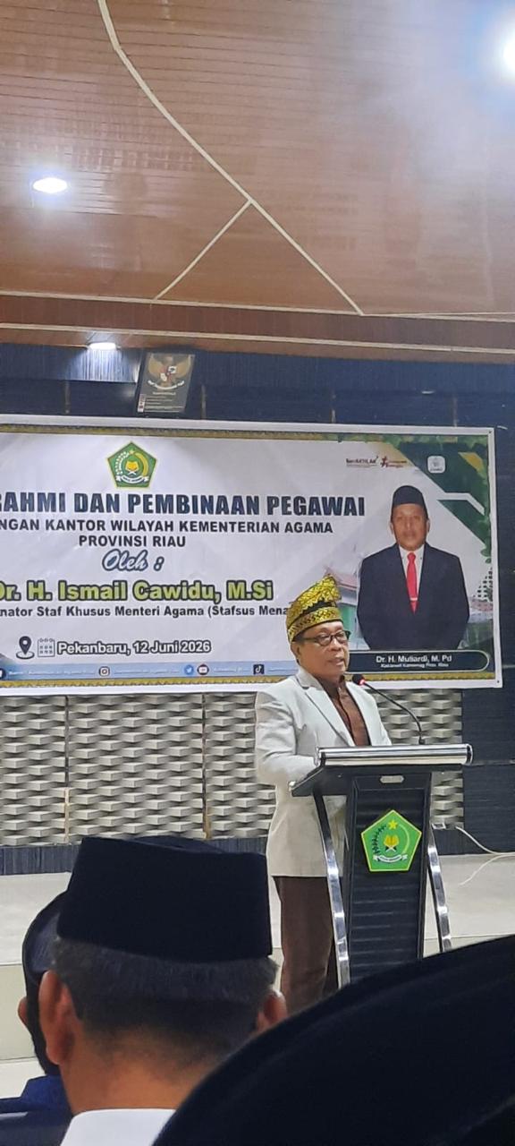 MAN 3 Pekanbaru Ikuti Silaturrahmi dan Pembinaan Pegawai Bersama Ka.Kanwil Kemenag Provinsi Riau