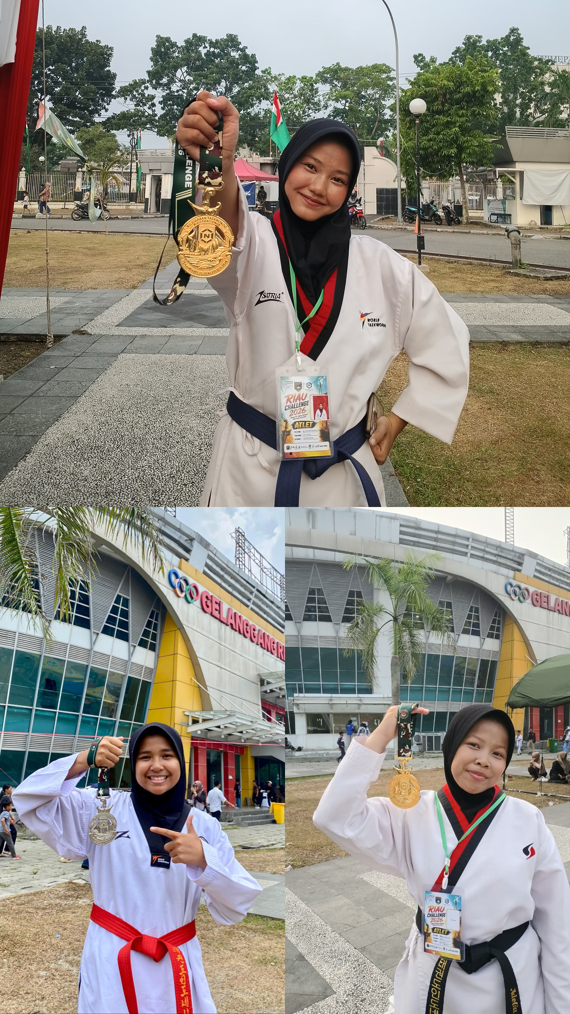 Tiga Murid MAN 3 Kota Pekanbaru Raih Medali di Taekwondo Tournament Riau Challenge 2026
