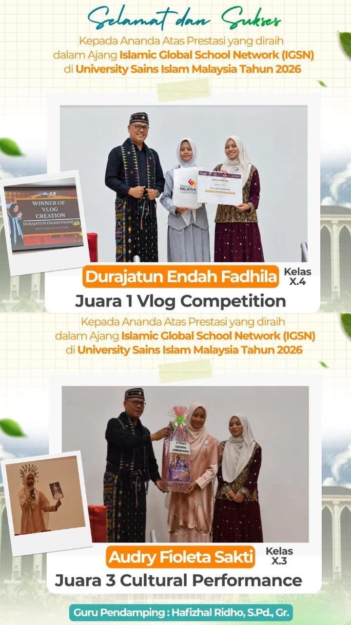 Gemilang di Ajang Internasional, Dua Murid MAN 3 Pekanbaru Raih Prestasi di IGSN 2026